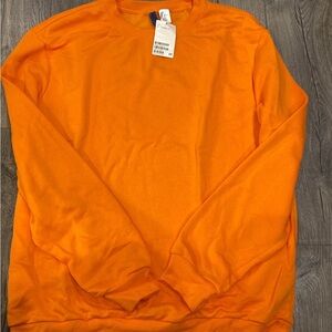 Men’s H&M Divided Sweatshirt Orange Large L NWT
